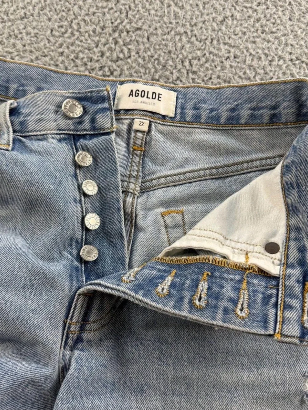 Agolde Parker Long Denim Shorts (size 22)